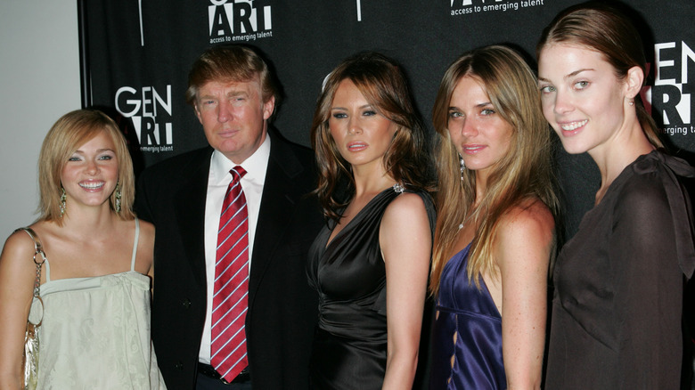 Donald Trump and Melania Trump with Models on "Apprentice II" Fashion Episode
