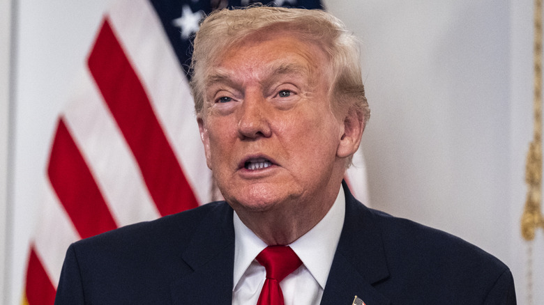 Trump looking lost in thought