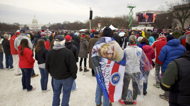 Trump supporters at the 2017 inauguration