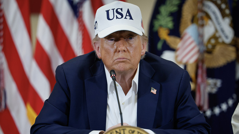 Donald Trump looking bored
