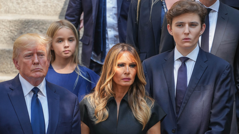 Donald, Melania, and Barron Trump