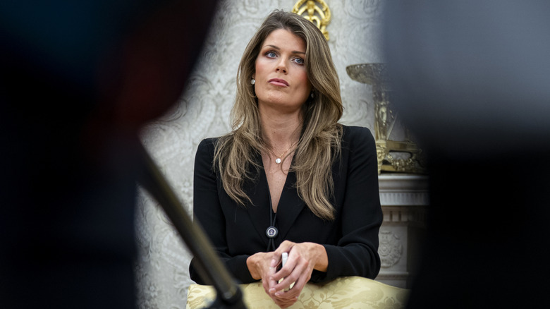 Lindsey Halligan scowling