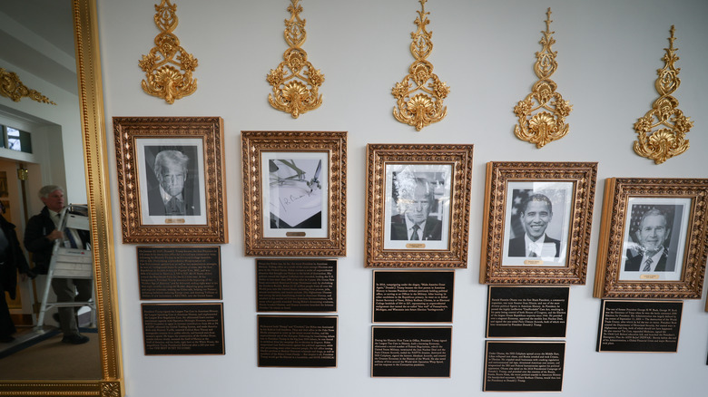 Portraits on the Presidential Walk of Fame
