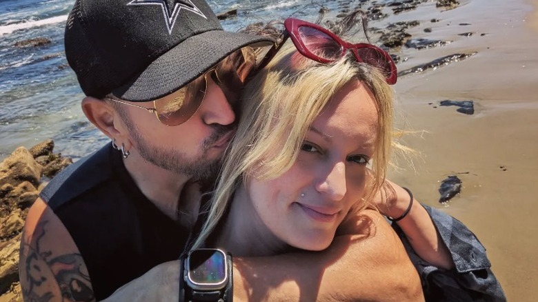 Barrett Blade and Stormy Daniels take a selfie in Malibu, CA (2024)