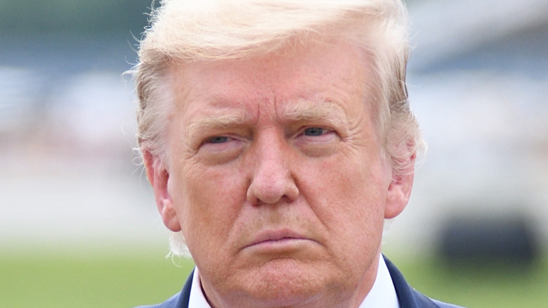 Donald Trump looking stern