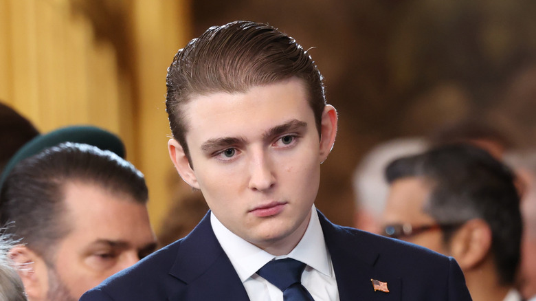 Closeup of Barron Trump at 2025 inauguration