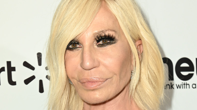 Donatella Versace smiling