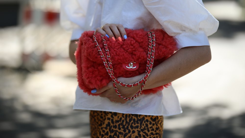 purple mini chanel bag authentic