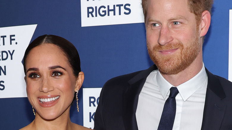 Meghan Markle and Prince Harry smiling