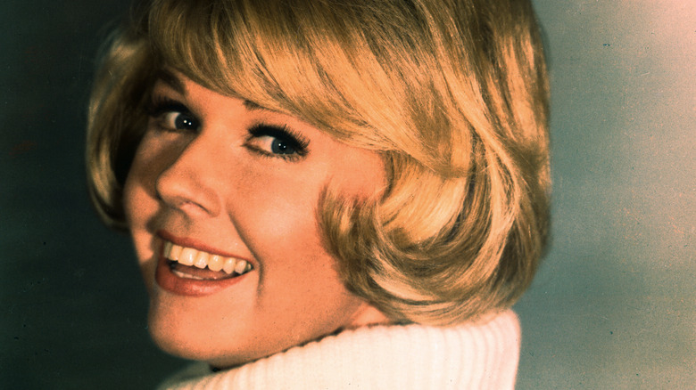 Doris Day smiling over her shoulder