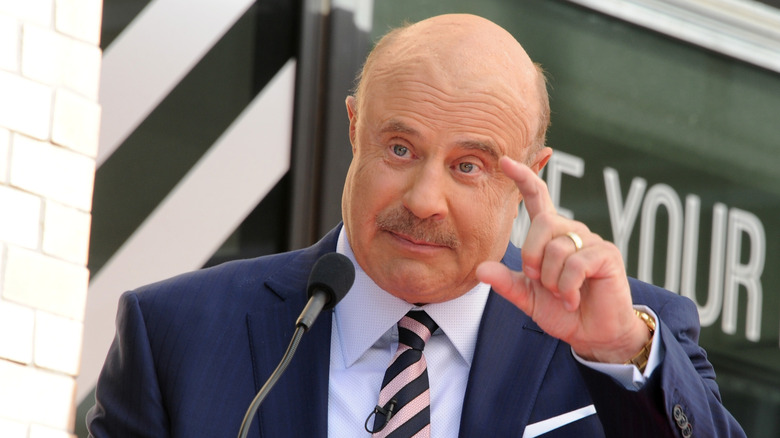 Phil McGraw speaking at his Hollywood Walk Of Fame star ceremony