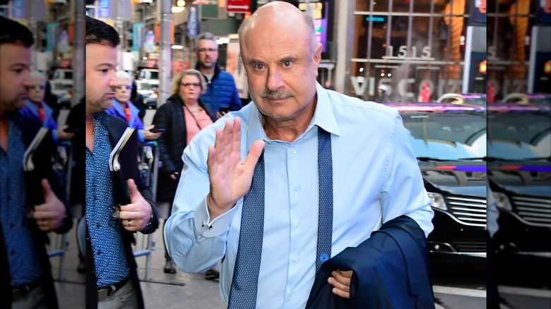 Dr. Phil McGraw outside of Good Morning America