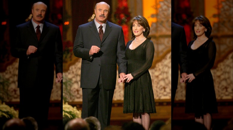 Dr. Phil and Robin McGraw black dress Christmas in Washington