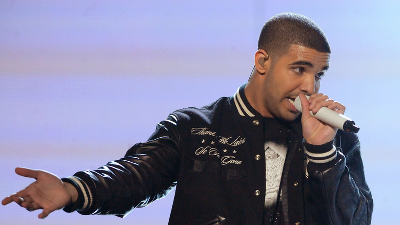 Drake on microphone 