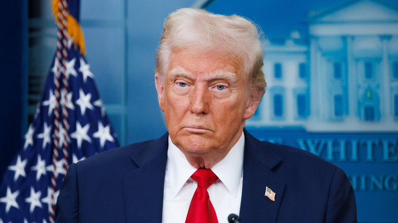 Donald Trump in the White House press room