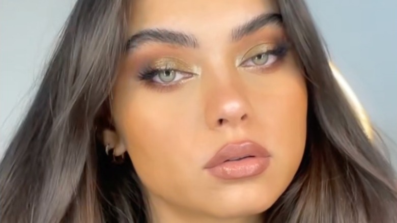 woman with multiple eyeshadows