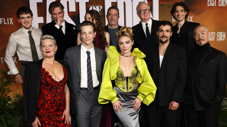 The cast of Netflix's 'East of Eden' standing together
