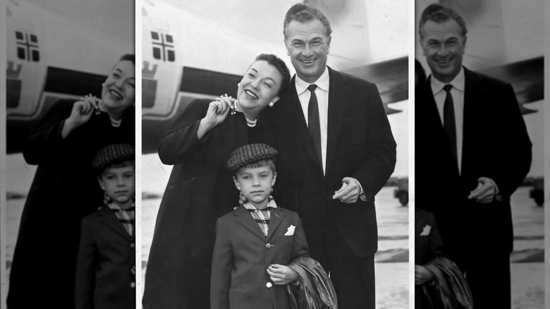 Eddie Albert with his son Edward and wife Margo