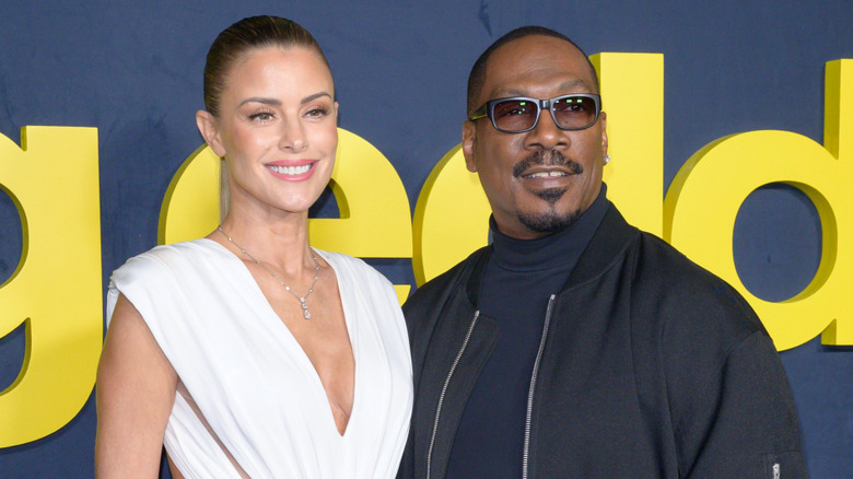 Eddie Murphy and Paige Butcher at his documentary premiere