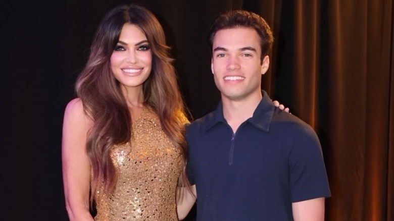 Kimberly Guilfoyle and her son Ronan Villency pose together in 2025