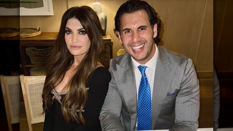 Kimberly Guilfoyle and Christos Marafatsos pose together in 2025