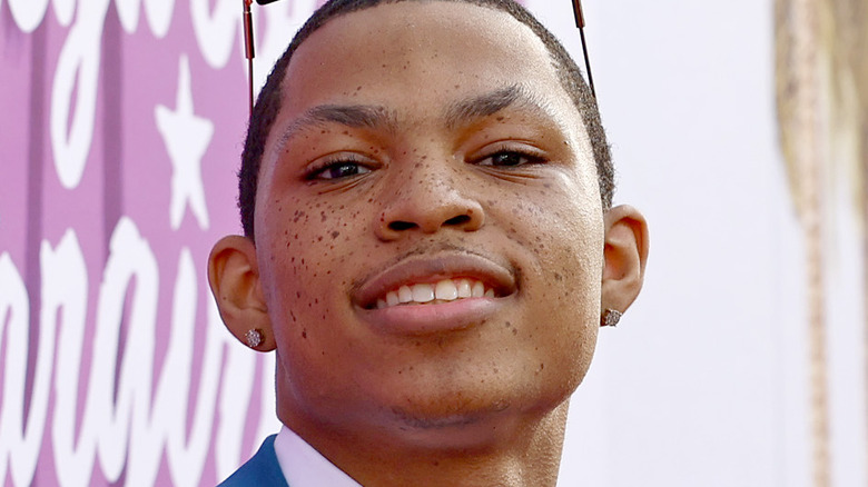 Elijah Richardson in suit at the Hollywood Stargirl premiere