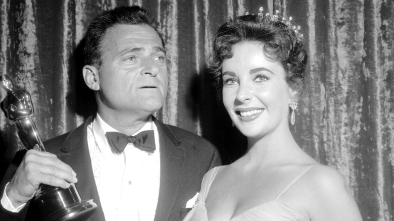 Michael Todd and Elizabeth Taylor attending the Oscars
