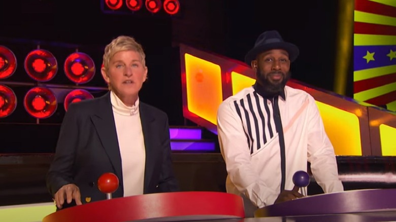 Ellen DeGeneres and tWitch on "Ellen's Game of Games"