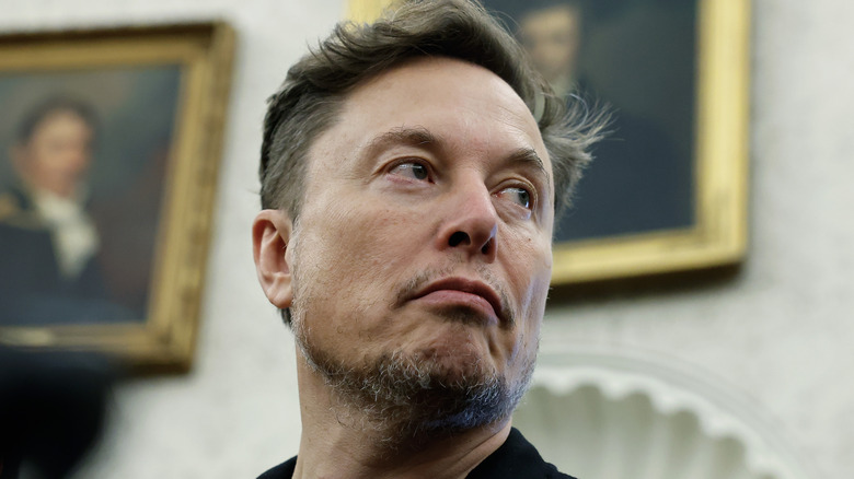 Elon Musk frowning