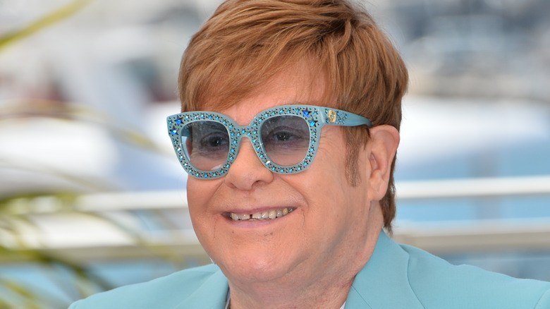 Elton John smiling