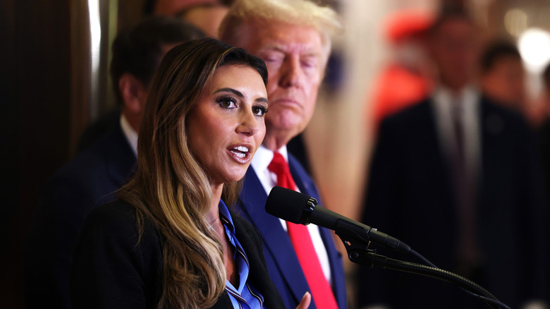 Alina Habba, Attorney for Republican presidential nominee, former U.S. President Donald Trump, speaks during a press conference at Trump Tower on September 06, 2024 in New York City