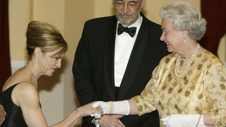 Madonna meets Queen Elizabeth
