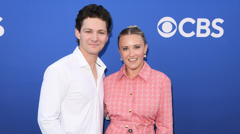 Emily Osment and Montana Jordan smiling at CBS' Fall Schedule Celebration in 2024