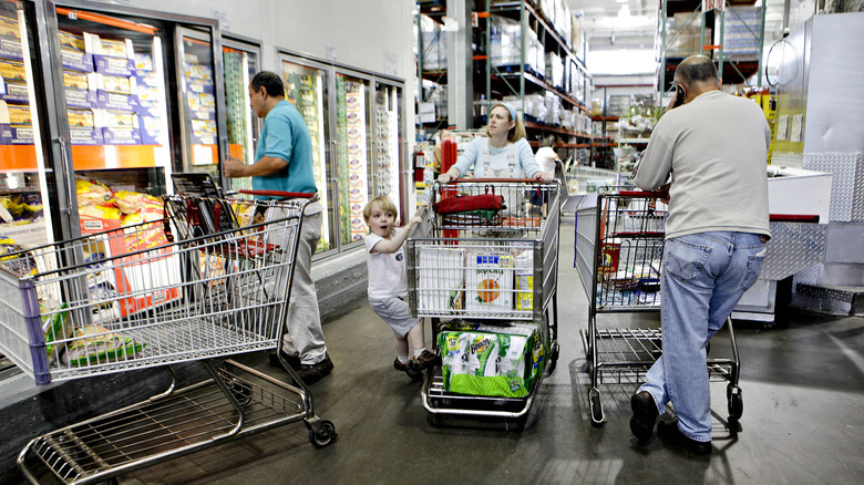 Customers shopping at Costco