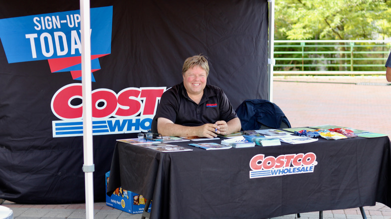 Smiling Costco employee 
