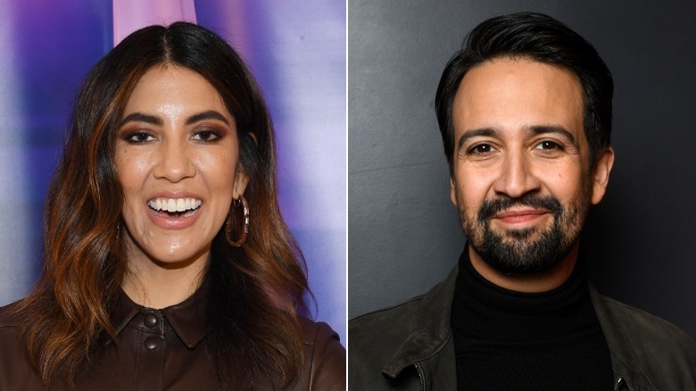Stephanie Beatriz smiling, Lin-Manuel Miranda smiling