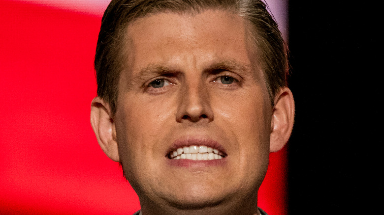 Eric Trump gives a speech