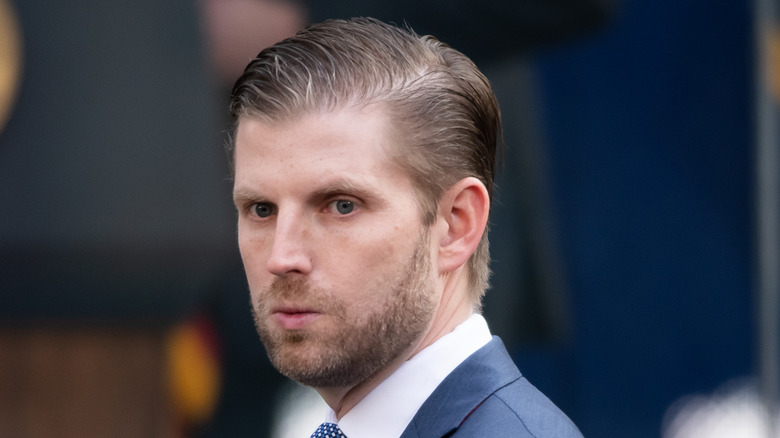 Eric Trump looking grumpy