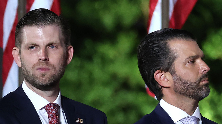 Eric and Don Jr. on the night of RNC 2020