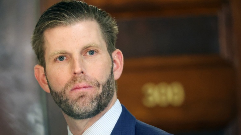 Eric Trump grimacing