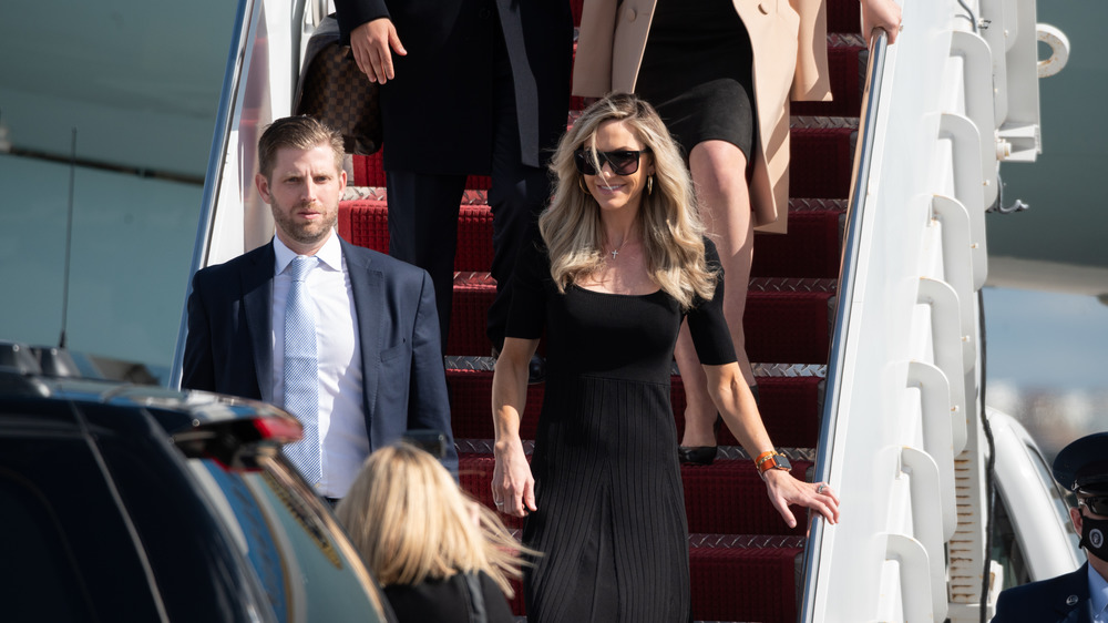 Eric and Lara Trump arrive Florida on Air Force One