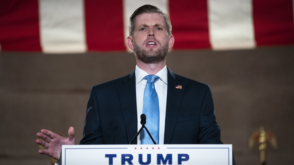 Eric Trump giving speech