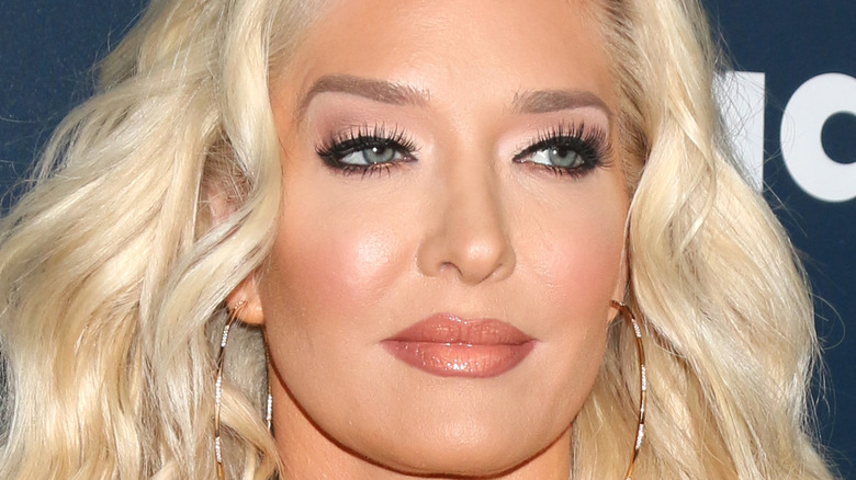 Erika Jayne with big hoop earrings