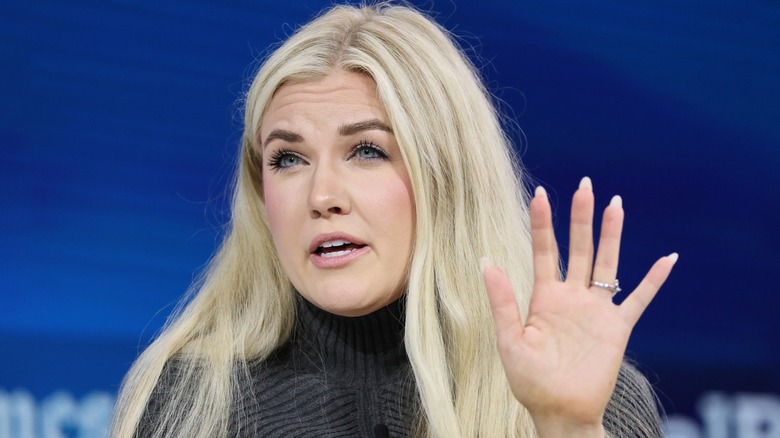 Erika Kirk speaks onstage during the 2025 New York Times DealBook Summit in New York City, NY