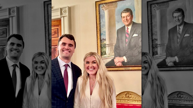Charlie and Erika Kirk at the White House in 2025