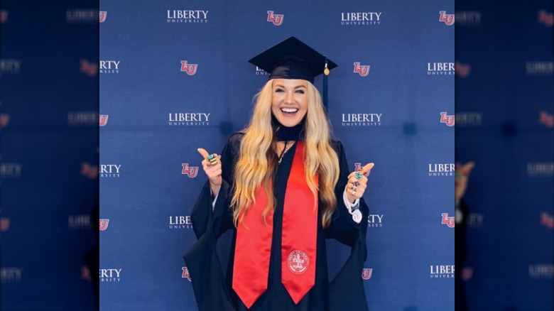 Erika Kirk shared a graduation picture on Instagram (2019)