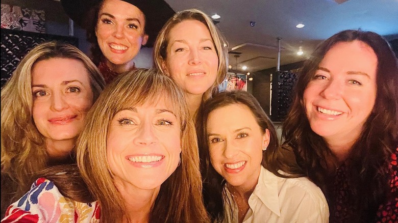 Brooke D'Orsay, Nikki DeLoach, Lacey Chabert, Erin Cahill, Cassandra Troy, and Shaina Julian smiling