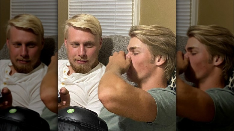 Ethan Plath with his brother