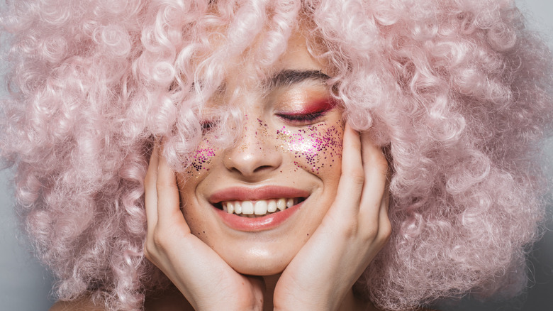 Woman with ethereal makeup 