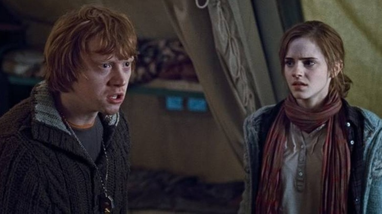 Ron yells at Hermione